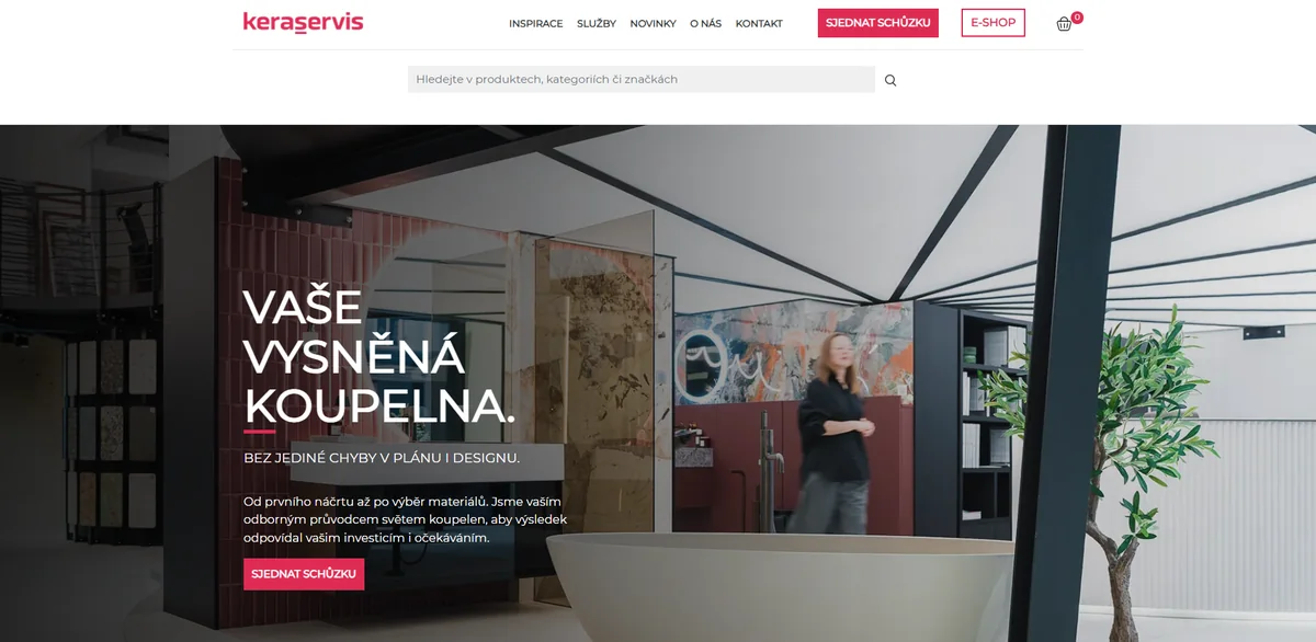 Nový návrh webu Keraservis s výrazným hero a CTA